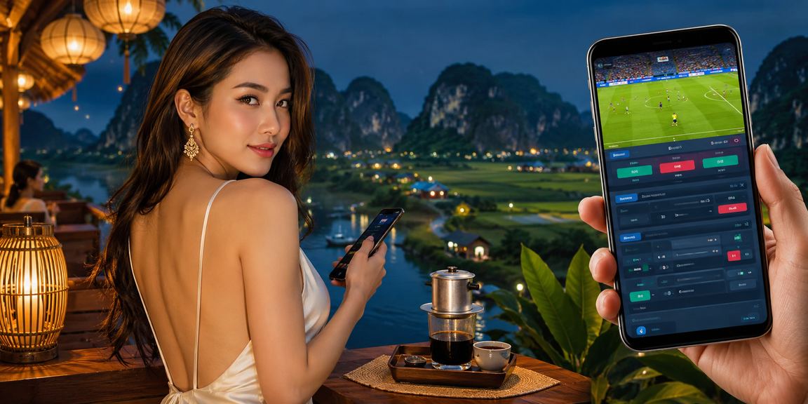 Khung cảnh người chơi tham gia xổ số trực tuyến tại Việt Nam